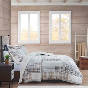 Premier Comfort Reversible Velvet to Sherpa Comforter Set, Full/Queen